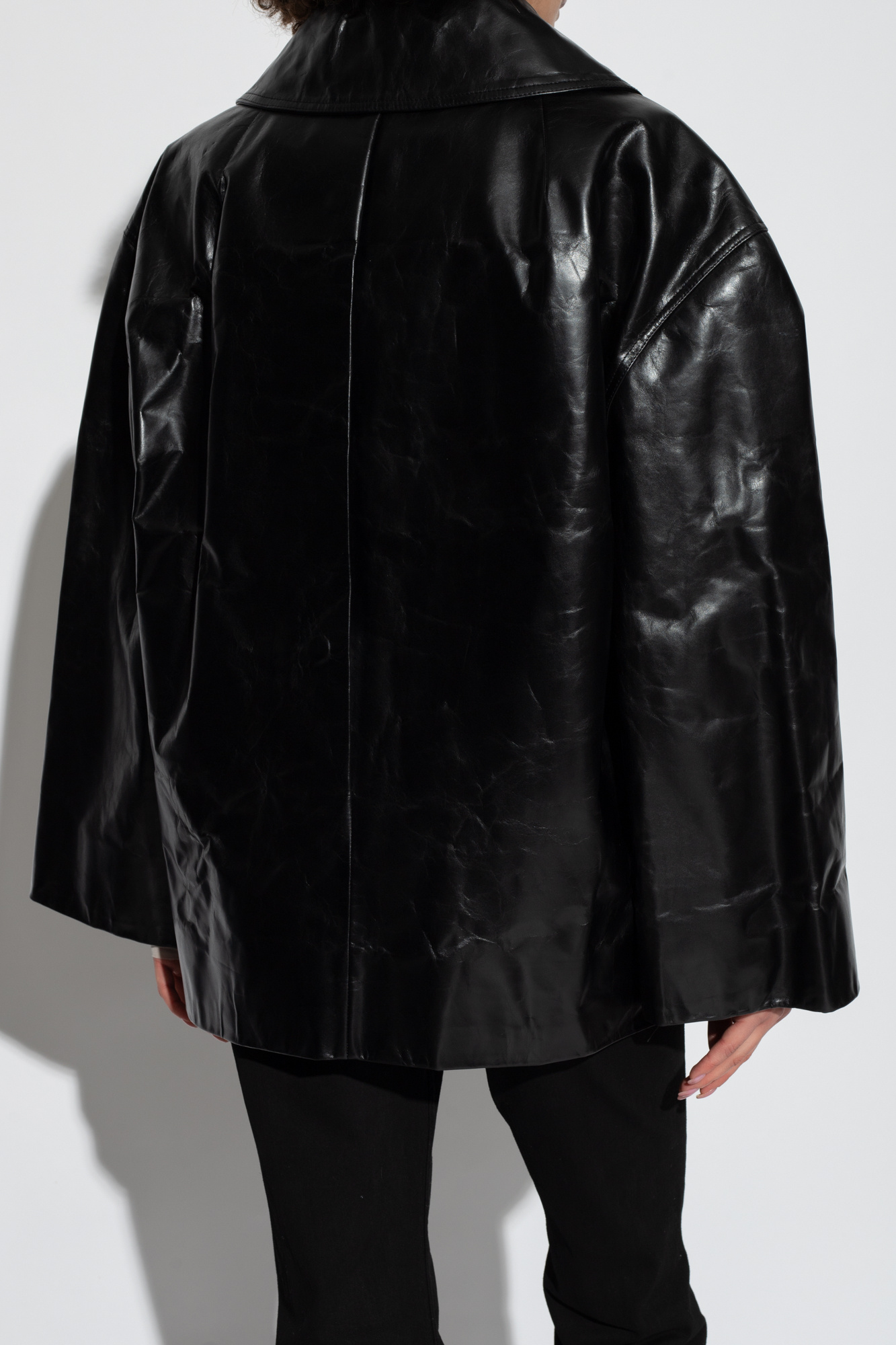 Rick Owens 'Drella' leather jacket | spj logo t shirt